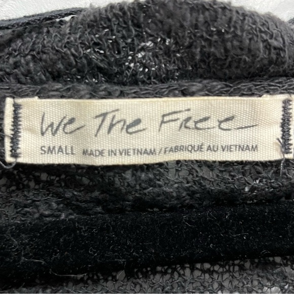 We The Free Gray Ocean Air Hacci Pullover Knit Top Small - Picture 9 of 14